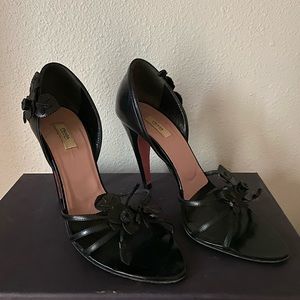 Prada Leather Embellishment Sandals